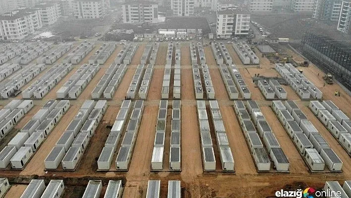 Deprem bölgesinde konteyner kent kurulumları son aşamaya geldi