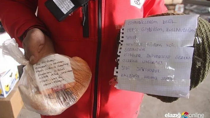 Üniversite öğrencileri, eşyalarını duygulandıran bir notla gönderdi