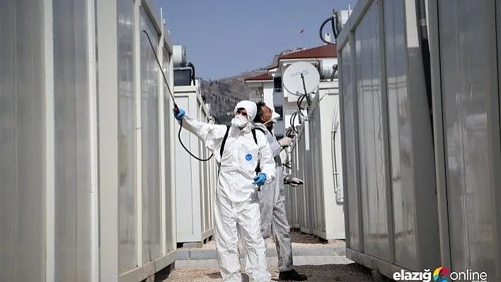 Konteyner kentte dezenfekte ve ilaçlama yapıldı