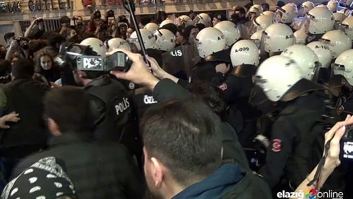 Taksim'de izinsiz gösteride 34 kişi gözaltına alındı