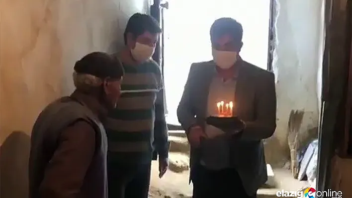 76 yaşına giren Saim amcaya, sürpriz doğum günü