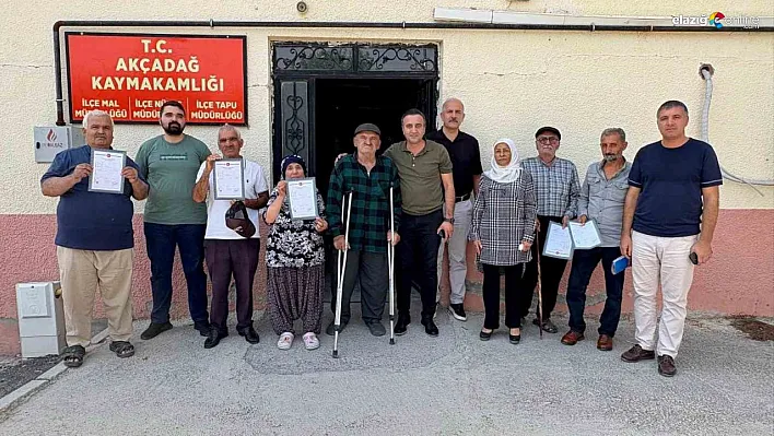 Akçadağ'da 28 yıllık tapu hasreti sona erdi