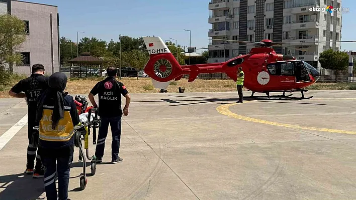 Ambulans helikopter kalp krizi geçiren hasta için havalandı