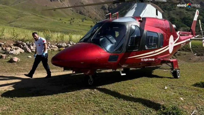 Ambulans helikopterle Erzurum'a sevk edildi