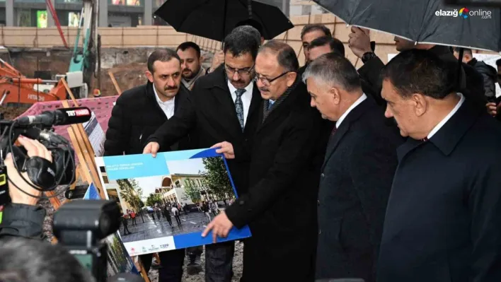 Bakan Özhaseki, Malatya'da çarşı merkezi projesini yerinde inceledi