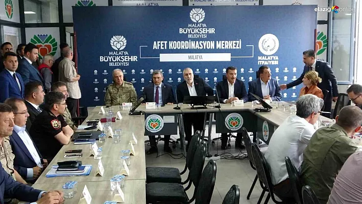 Bakanı Işıkhan Malatya'da Afet Koordinasyon Toplantısına katıldı