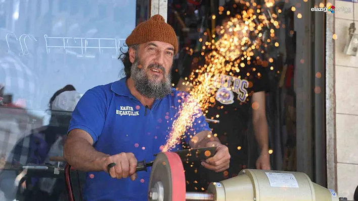 Bıçak bileyicilerden yoğun mesai!