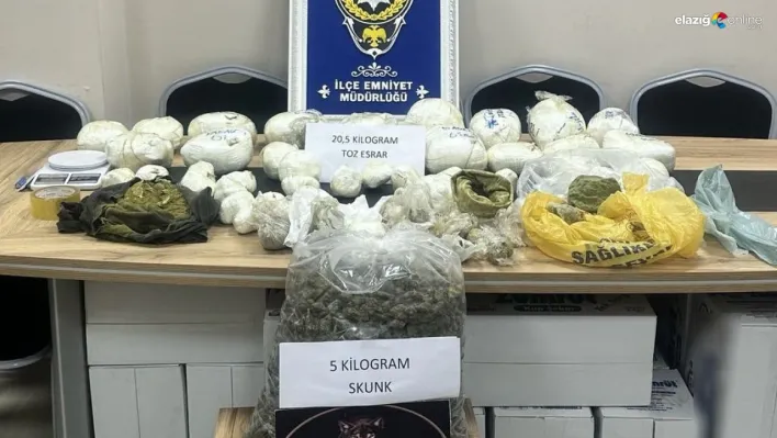 Bingöl'de 25 kilo uyuşturucu ele geçirildi