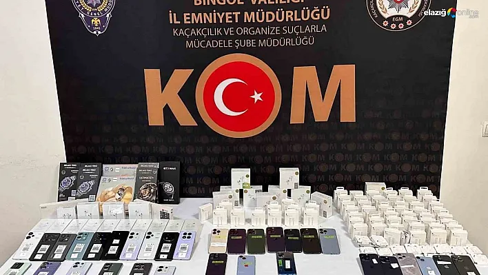 Bingöl'de 34 adet telefon ele geçirildi