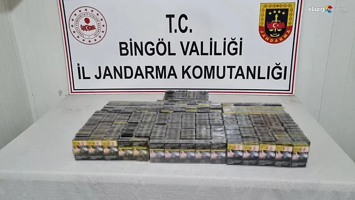 Bingöl'de 500 paket kaçak sigara ele geçirildi, araması bulunan 1 kişi yakalandı