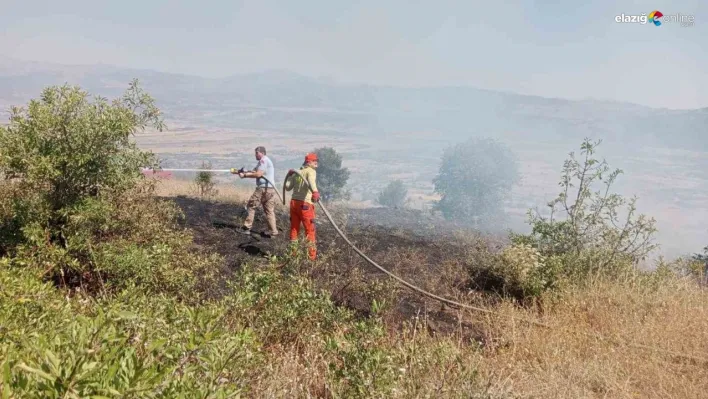 Bingöl'de çıkan yangın ormanlık alana sıçramadan söndürüldü