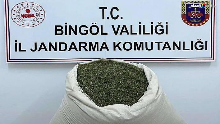 Bingöl'de çuval içerisinde 16 kilo esrar ele geçirildi