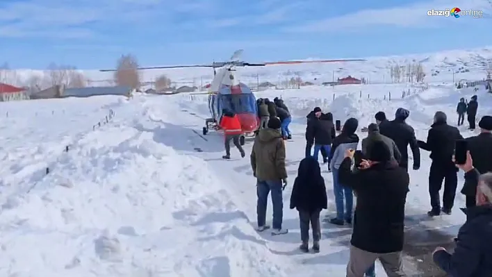 Bingöl'de hastalanan yaşlı adam ambulans helikopterle Erzurum'a sevk edildi