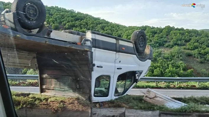 Bingöl'de kamyonet refüje çıktı: 1 yaralı