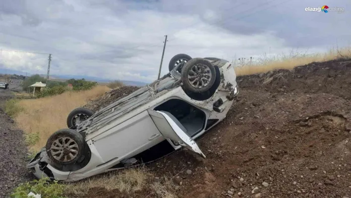 Bingöl'de kontrol çıkan otomobil takla attı: 1 yaralı