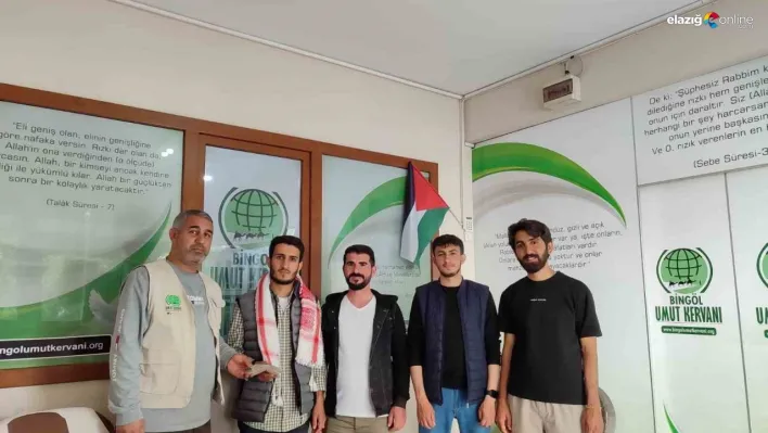Bingöl'de üniversite öğrencilerinden Gazze'ye anlamlı destek