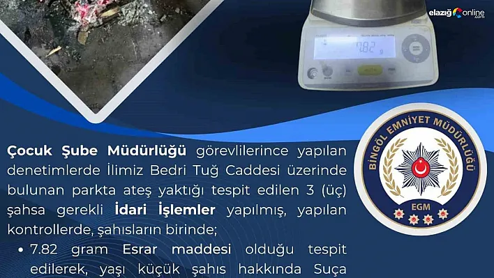 Bingöl'de uyuşturucu madde ele geçirildi