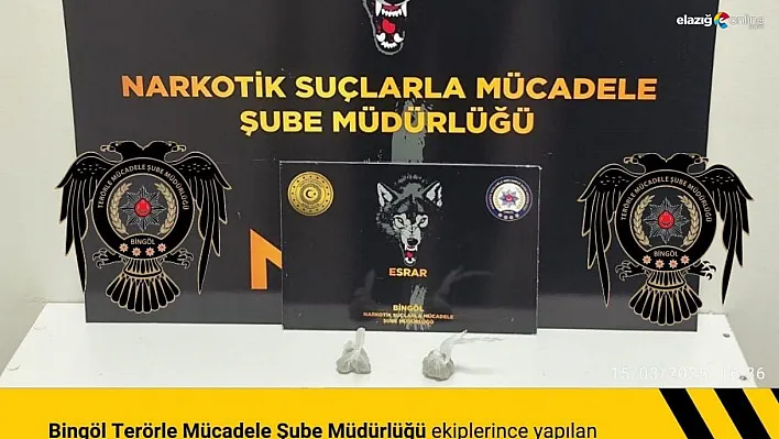 Bingöl'de uyuşturucu madde ele geçirildi