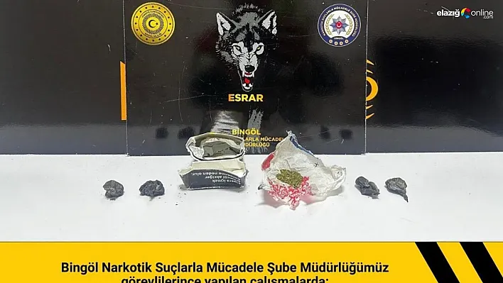 Bingöl'de uyuşturucu operasyonu