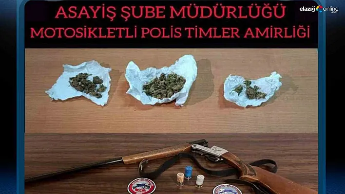 Bingöl'de üzerlerinden uyuşturucu ve ruhsatsız silah çıkan 2 kişi yakalandı