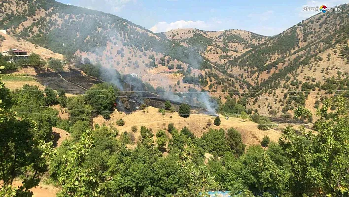 Bingöl'deki örtü yangını evlere sıçramadan söndürüldü