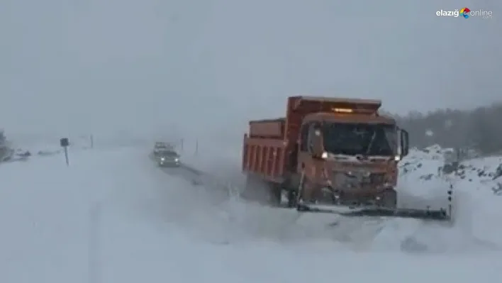 Bingöl-Erzurum yolu kar ve tipi nedeniyle ulaşıma kapandı