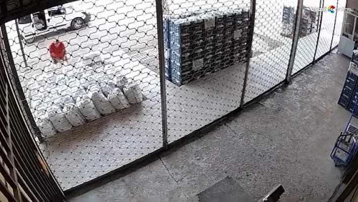 Elazığ'da Sebze Çuvalını Çalan Şahıs Güvenlik Kamerasına Takıldı!