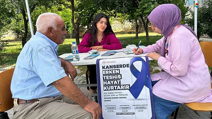 Çemişgezek'te kanserde erken teşhis için farkındalık etkinliği