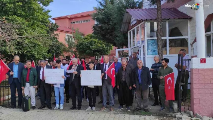 Çüngüş'te cuma namazı sonrası İsrail'e tepki