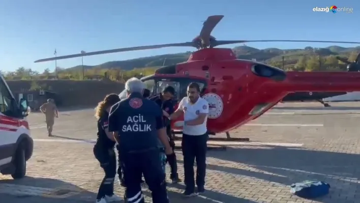 Dağda düşerek ayağı kırılan kadın, hava ambulansı ile hastaneye kaldırıldı