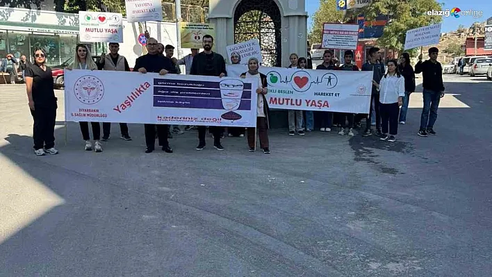 Dicle'de sağlıkçılardan Dünya Yaşlılar ve Yürüyüş Günü etkinliği