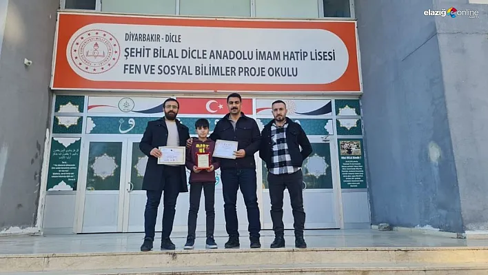 Dicleli öğrenci, ezan okuma yarışmasında Diyarbakır 1'incisi oldu