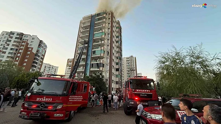 Diyarbakır'da 13 katlı apartmanda yangın: Mahsur kalanlar var