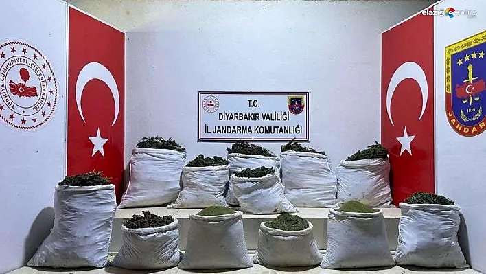Diyarbakır'da 312 kilo esrar ve bin 706 kök kenevir ele geçirildi