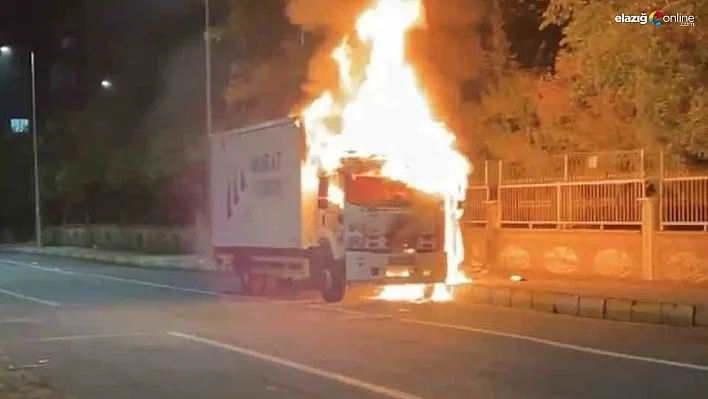 Diyarbakır'da alevlere teslim olan tır kullanılmaz hale geldi