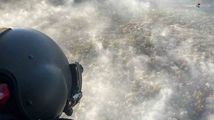 Diyarbakır'da aynı bölgede tekrar çıkan orman yangınına helikopterle müdahale edildi