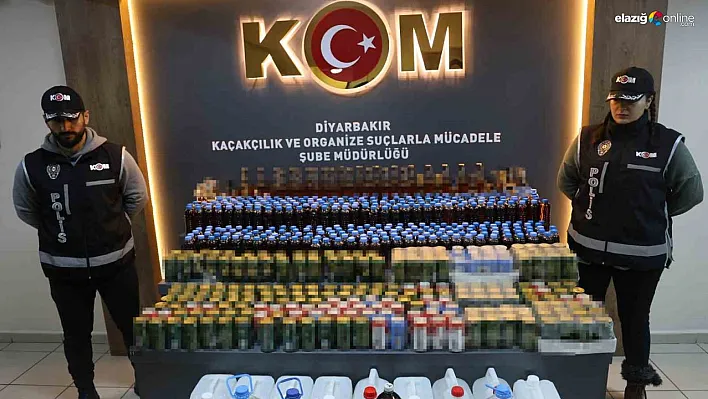 Diyarbakır'da bin 300 şişe kaçak alkollü içecek ele geçirildi