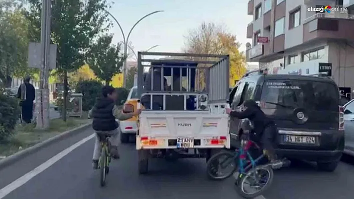 Diyarbakır'da bisikletli çocukların tehlikeli yolculuğu