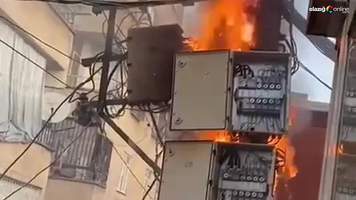 Diyarbakır'da elektrik panosu alevlere teslim oldu
