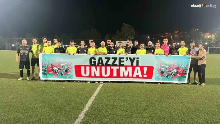 Diyarbakır'da futbol turnuvasında 'Gazze'yi unutma' pankartı açıldı