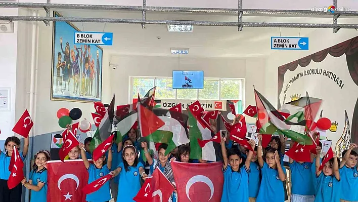 Diyarbakır'da ilkokul öğrencilerinden Filistin'e destek