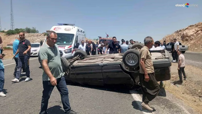 Diyarbakır'da kontrolden çıkan otomobil takla attı: 1 yaralı