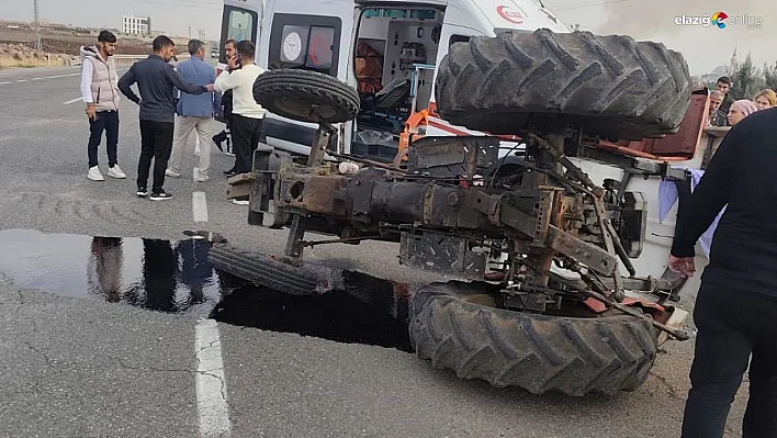 Diyarbakır'da otomobil ile traktör çarpıştı: 1 yaralı