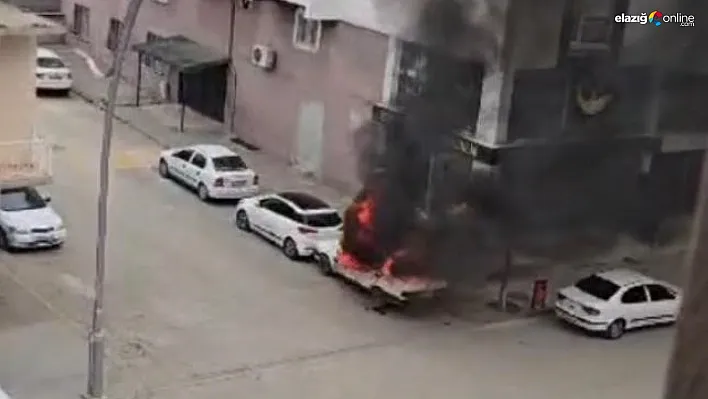 Diyarbakır'da park halindeki Fiat Tofaş alev topuna döndü