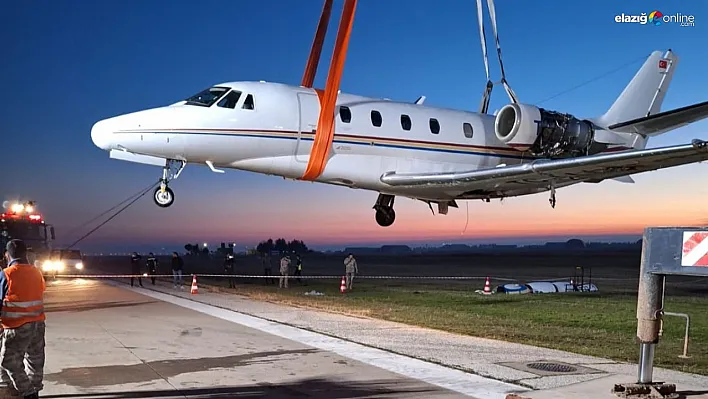 Diyarbakır'da pistten çıkan özel jet kaldırıldı