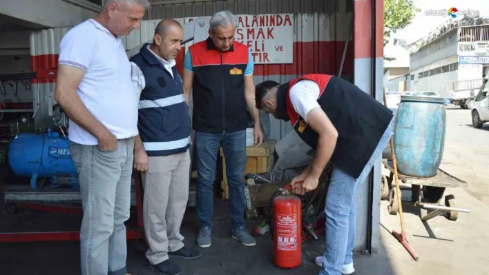 Diyarbakır'da sanayi sitelerinde yangınları önlemek için denetim yapılıyor