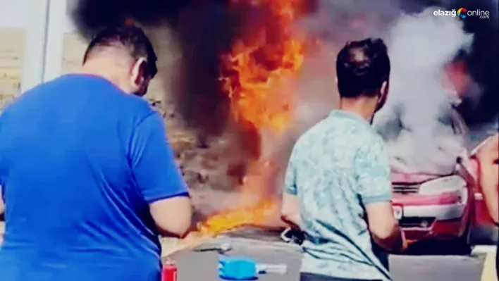 Diyarbakır'da seyir halindeki otomobil alev topuna döndü