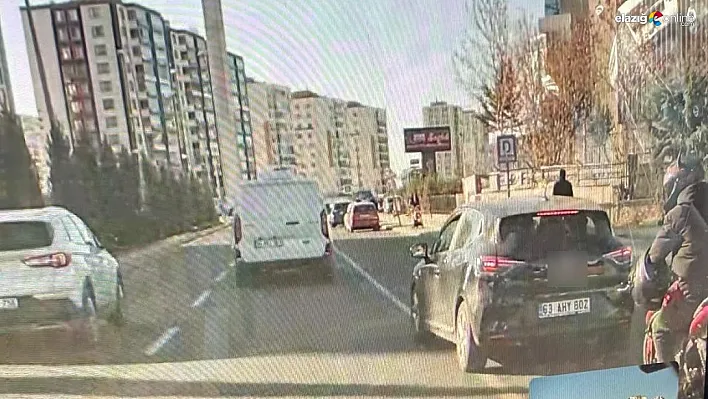 Diyarbakır'da trafikte çirkin hareket