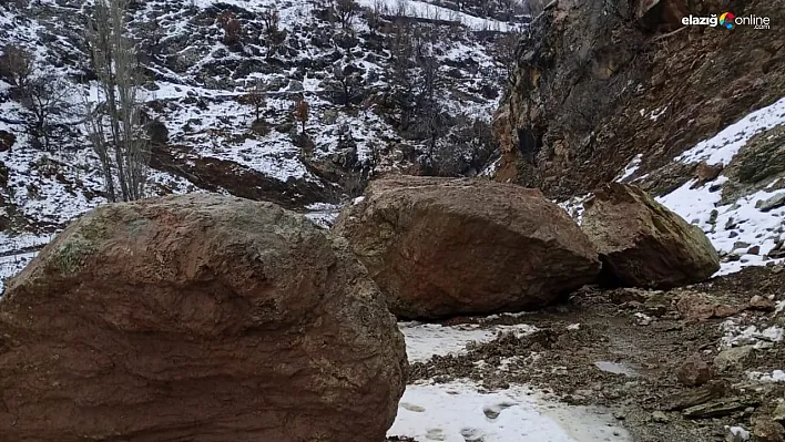 Diyarbakır'da yamaçlardan yollara düşen kayalar temizlendi