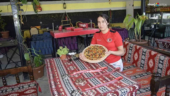 Diyarbakırlı milli bilek güreşçisinden yöresel malzemelerle 'Pirano' pizza